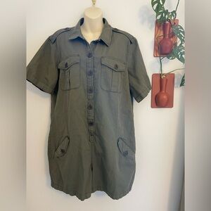 Converse Olive Green Short Sleeve Romper 16 Regular